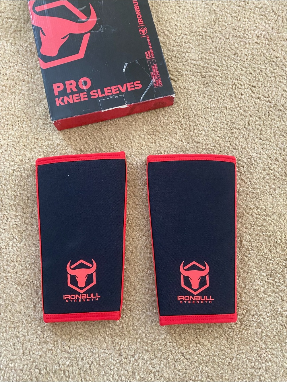 Iron Bull Strength Pro Knee Sleeves 7mm Size Small Pair